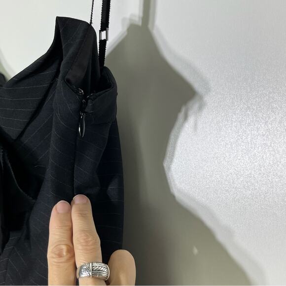 Elie Tahari Pinstripe Retro Fit and Flare Wool Dress Size 8 EUC - Picture 4 of 9